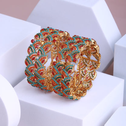 Regal Peacock Bangles