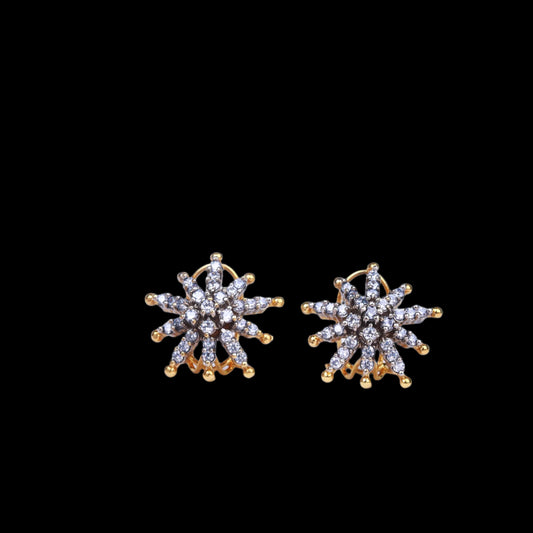 Rhinestone Flower Studs
