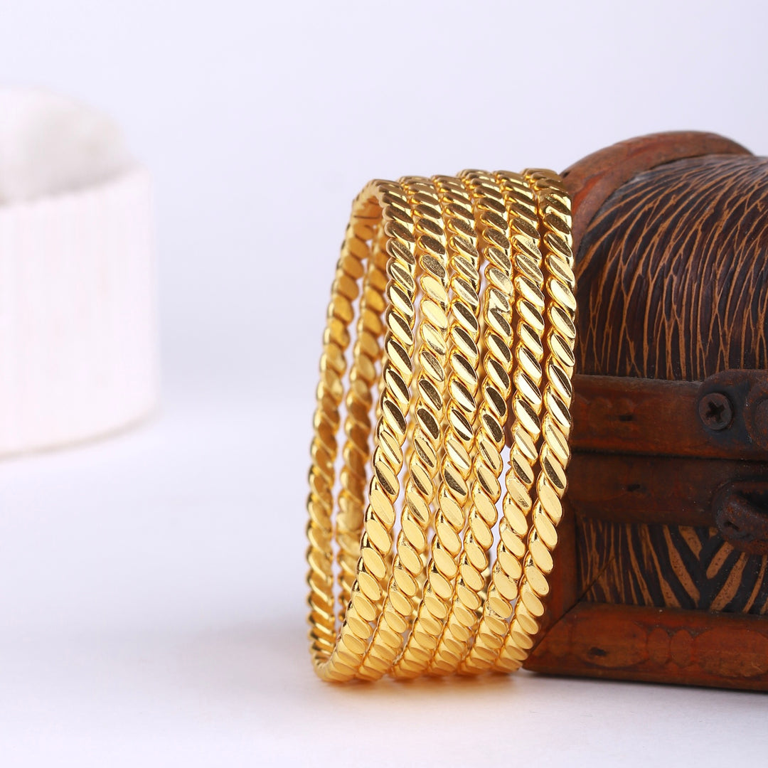 Gold Plated Bangle 6 Piece