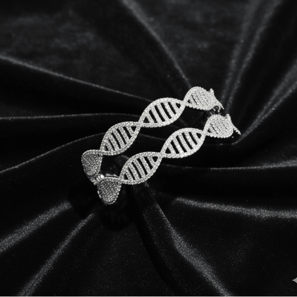 Eternal Helix Bangles — Luxury Silver - Plated (Handmade) - Riwaaj
