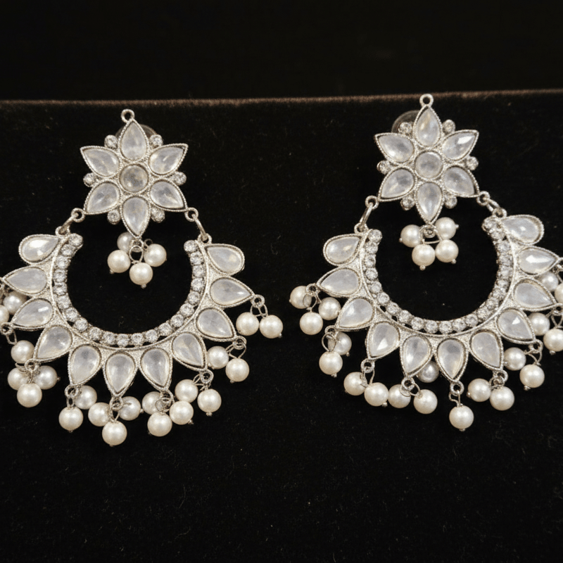Sitara Silver Earrings - Riwaaj
