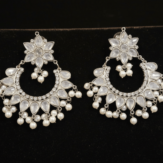 Sitara Silver Earrings - Riwaaj