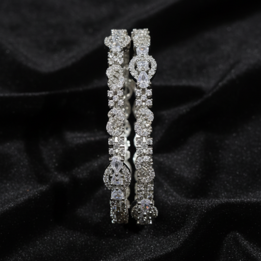 Infinity Strand Bangles — Luxury Silver-Plated (Handmade)