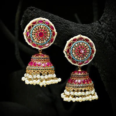 Royal Meenakari Jhumkas - Riwaaj