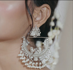 Load image into Gallery viewer, Designer-Crafted Half-Cut Peacock Earrings
