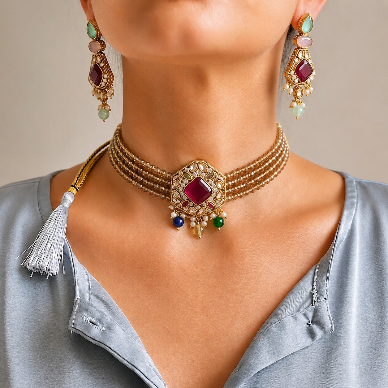 Zeenat Classic Choker Set
