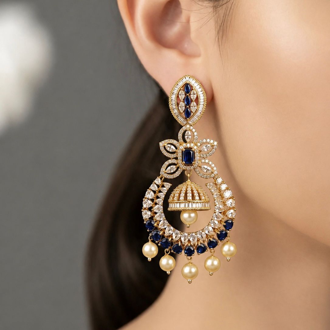Pearl Drop Statement Earrings
