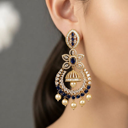 Pearl Drop Statement Earrings
