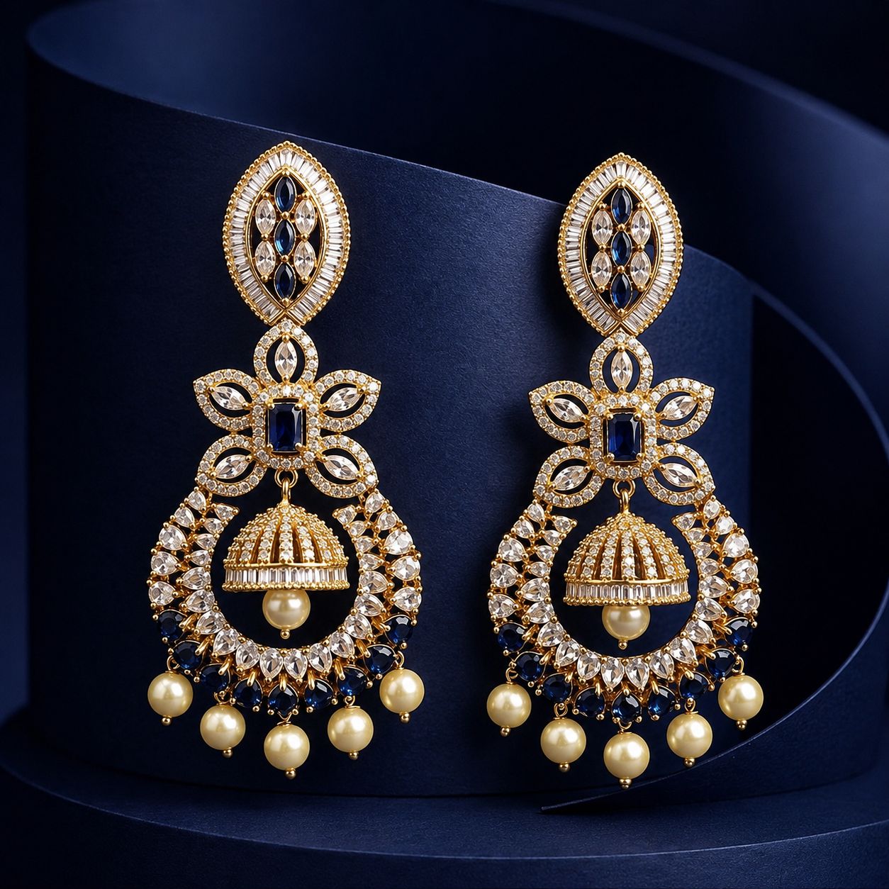 Pearl Drop Statement Earrings