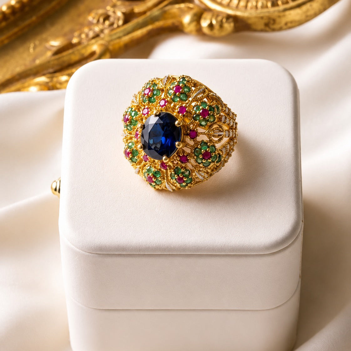 Handcrafted 22k Gold Statement Imperial Medallion