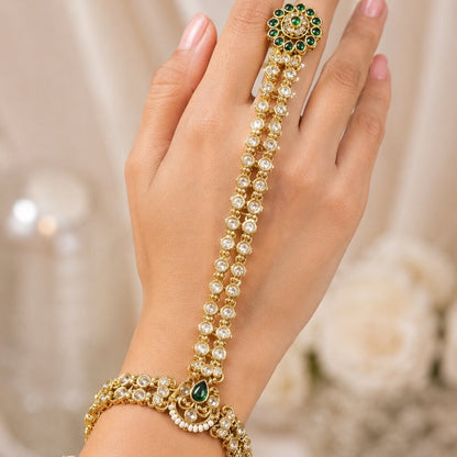 Zarqa Emerald Kundan Hathphool 3