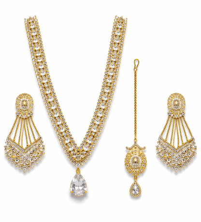 Gold & Crystal Heritage Bridal Set - Riwaaj