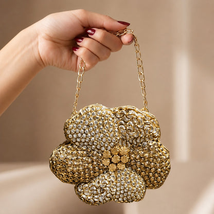 Whispering Crystals – Bridal Evening Bag with Chain