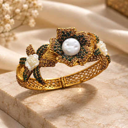 Gulrukh Floral Statement Bangle