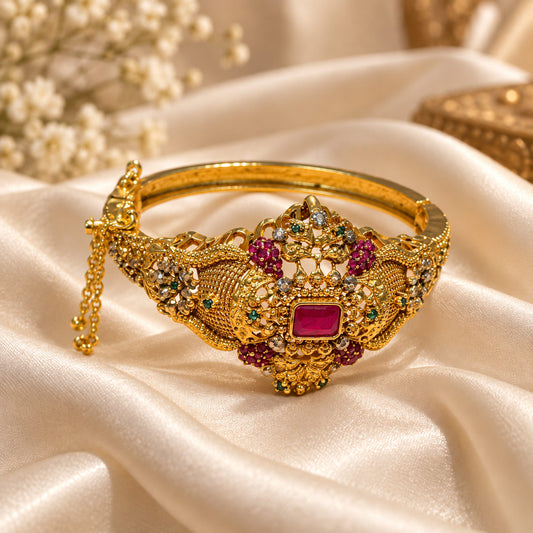 Mehak Filigree Gemstone Bangle