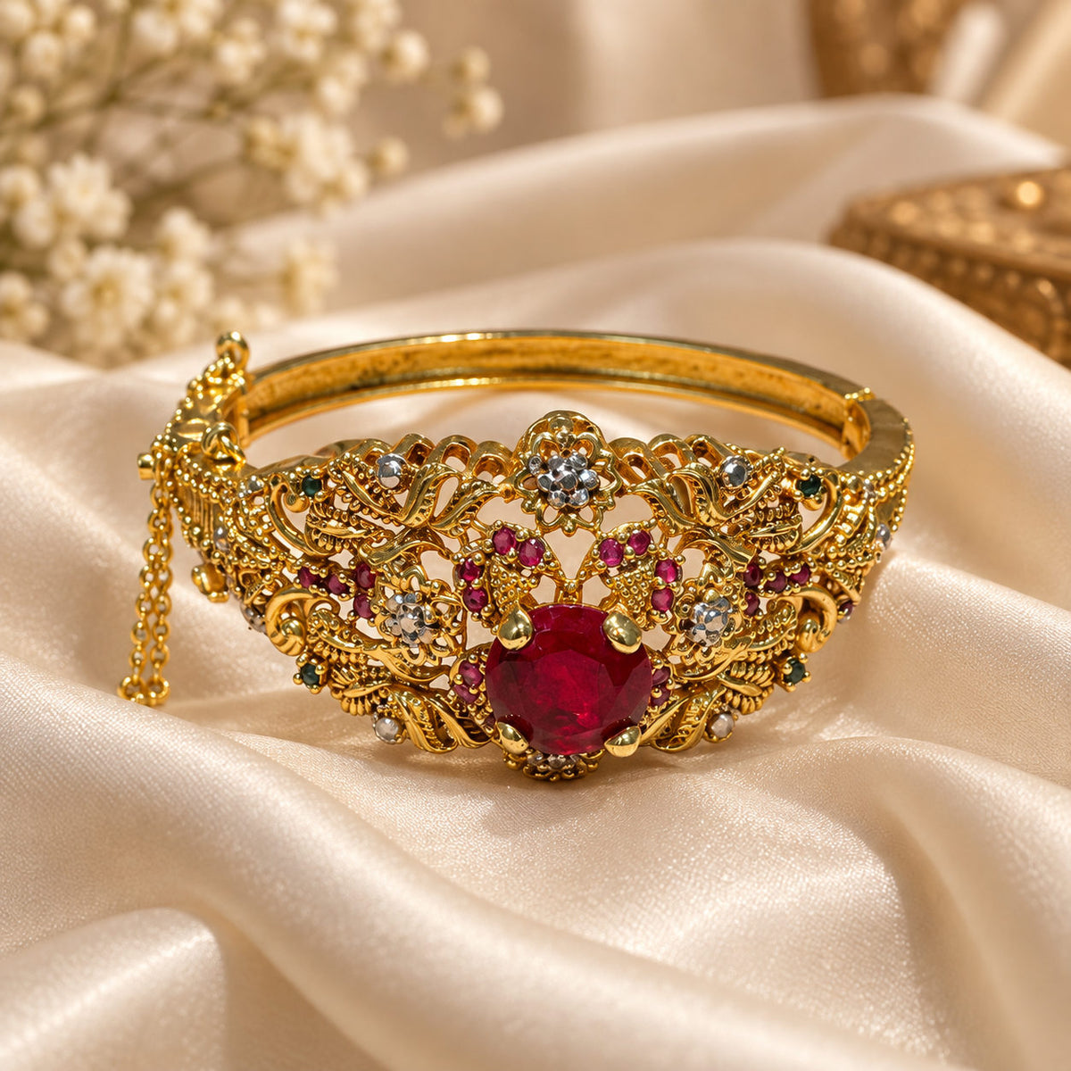 Muskan Filigree Gemstone Bangle
