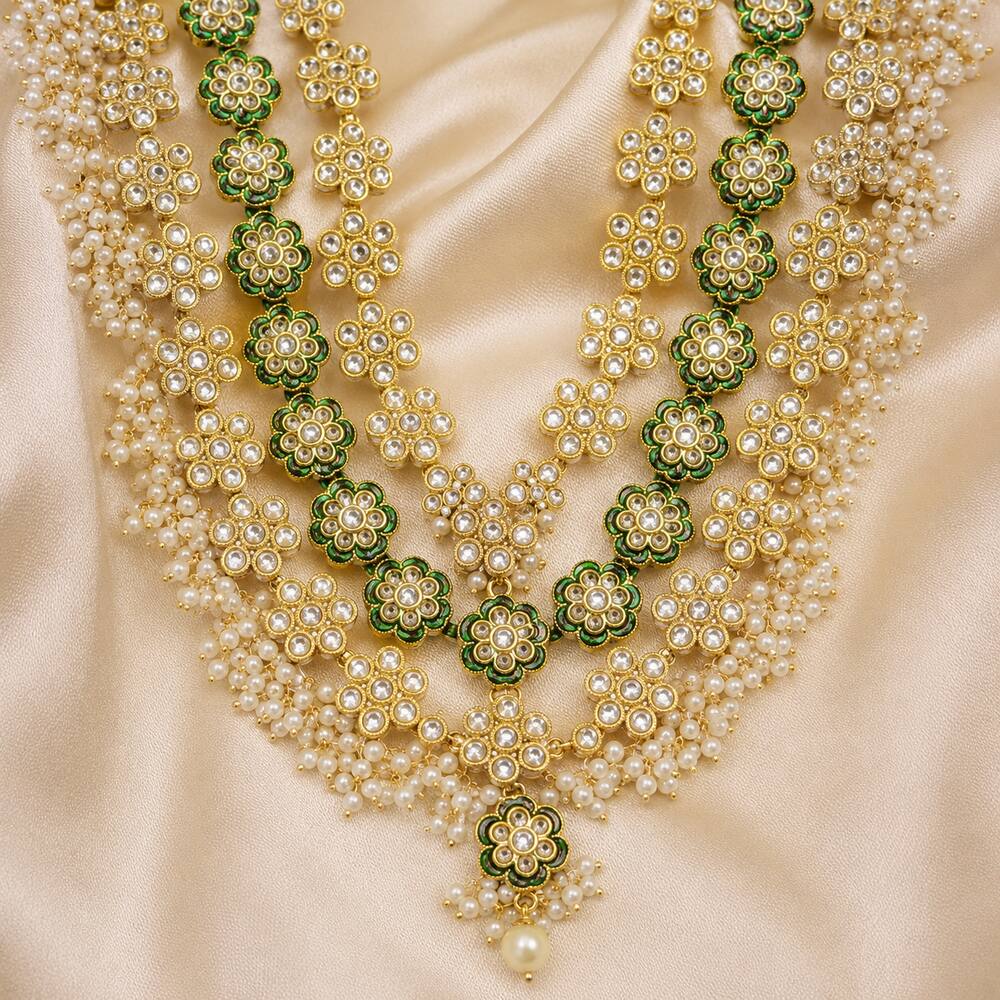 Noor-e-Sabz necklace kundan detail