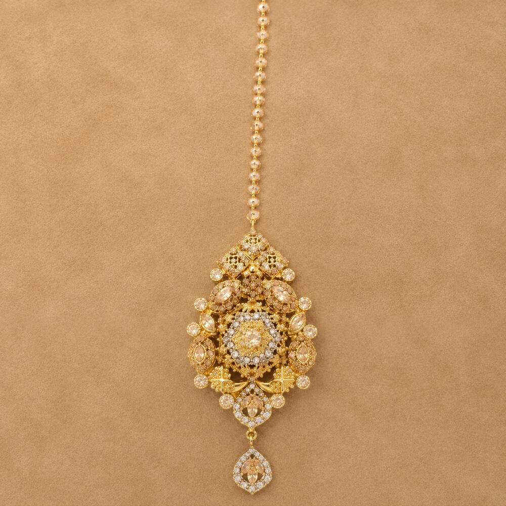 Shahkaar champagne kundan teeka