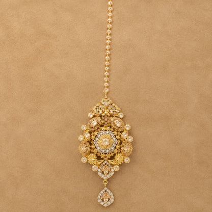 Shahkaar champagne kundan teeka