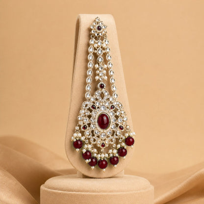 Noor-e-Mahal ruby red bridal jewellery craftsmanship detail