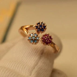 Zirconia Gold Plated Ring - Riwaaj