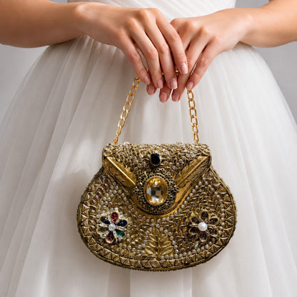 Artifact Clutch – Bridal Evening Bag with Chain