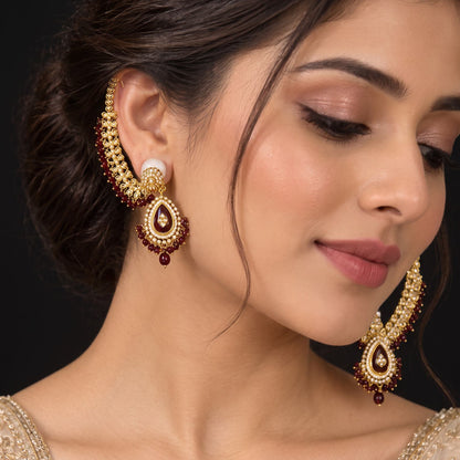 Sahara Floral 22K Gold-Plated Chandelier Earrings