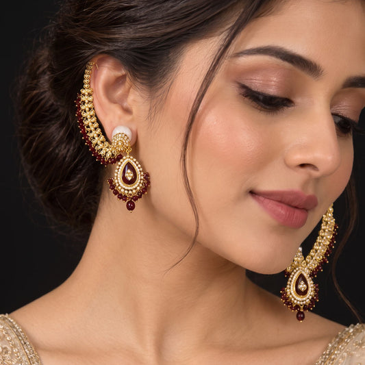 Sahara Floral 22K Gold-Plated Chandelier Earrings