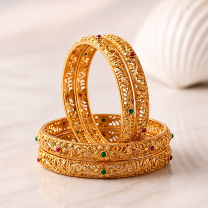 Shahi Rajwari Gold Plated Bangles