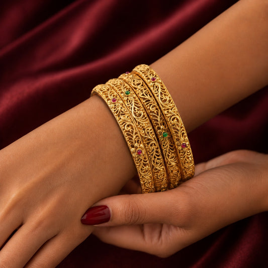Shahi Rajwari Gold Plated Bangles