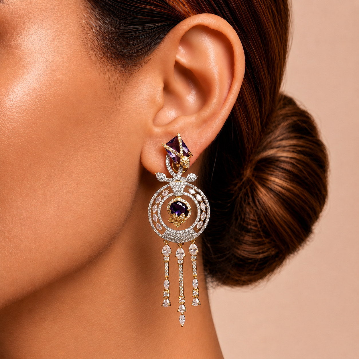 Crystal Dangle Statement Earrings