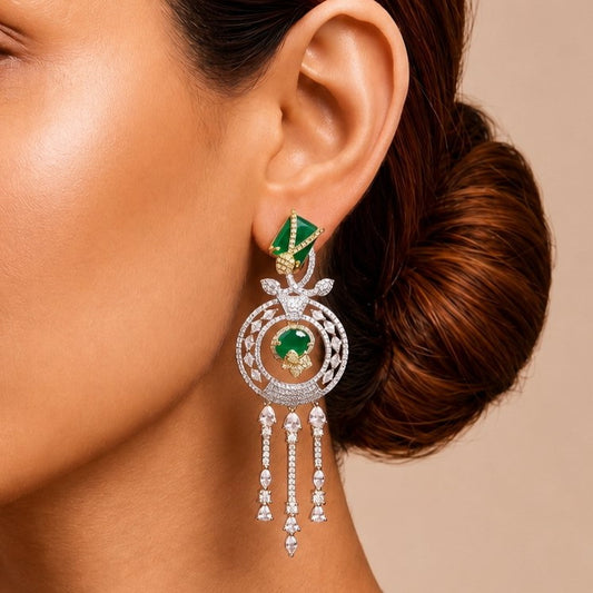 Crystal Dangle Statement Earrings