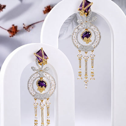Crystal Dangle Statement Earrings