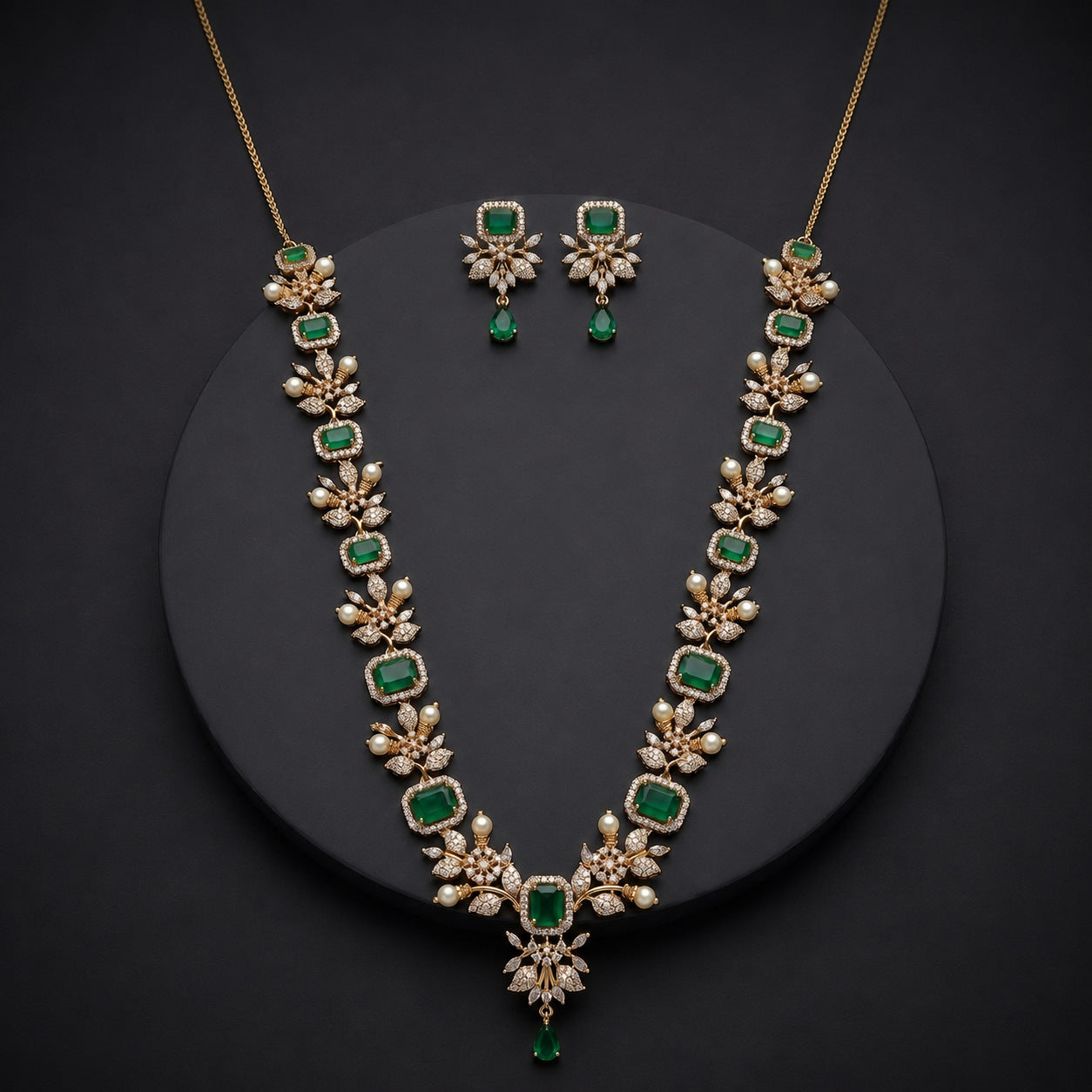 Floral Necklace & Earrings Set