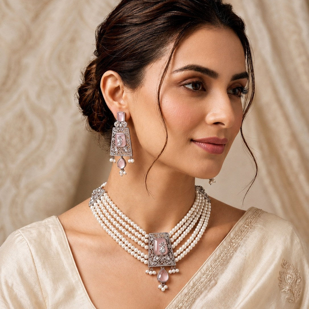 Mahira Pearl Choker Set
