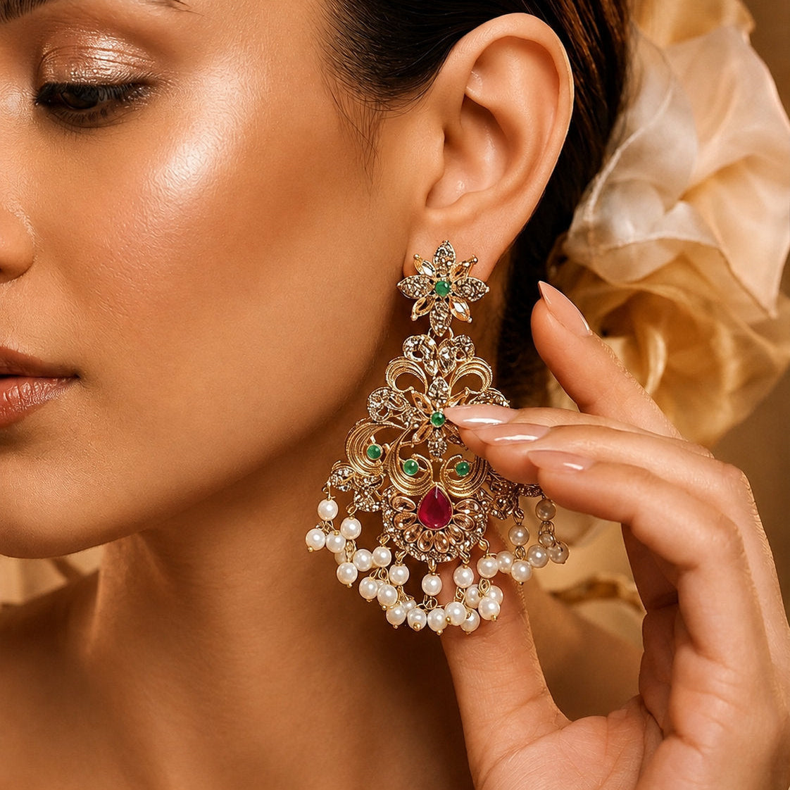 Noor-e-Sahar Pearl Grand Bridal Jewellery Set