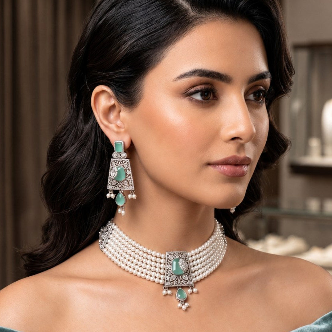 Mahira Pearl Choker Set