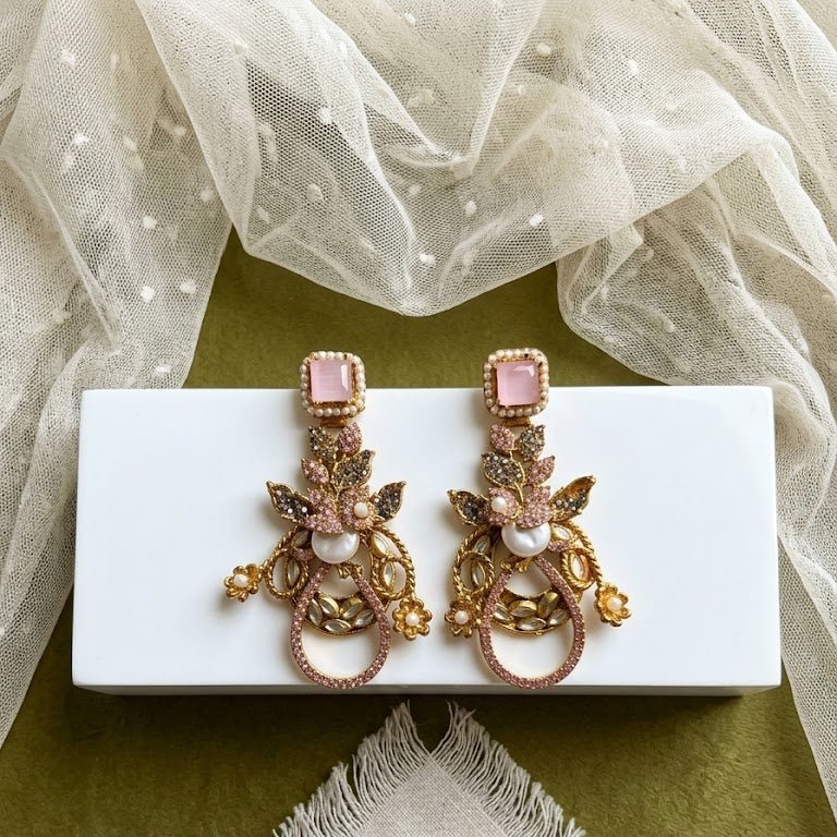 Royal Empress Floral Chandbalis - Riwaaj