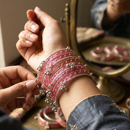 Kashmiri Ghungroo & Pink Glass Chooriyan - Riwaaj