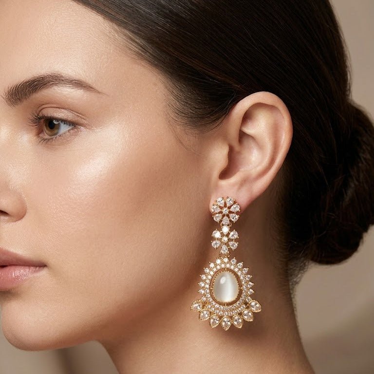 Opaline Royal Earrings - Riwaaj