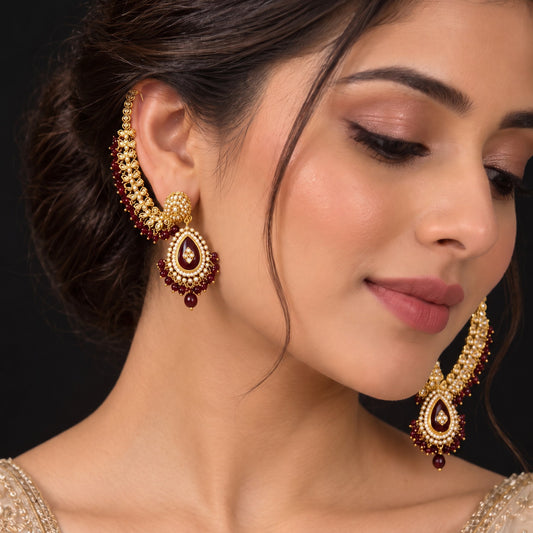 Sahara Floral 22K Gold-Plated Chandelier Earrings