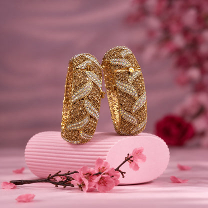 Lehra Leaf Motif Bangles (Pair)