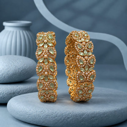 Gulshan Pastel Floral Bangles (Pair)