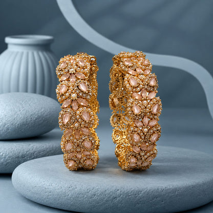 Gulshan Pastel Floral Bangles (Pair)