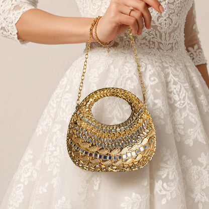 The Enchanted Garden Clutch – Antique Handcrafted Evening Bag