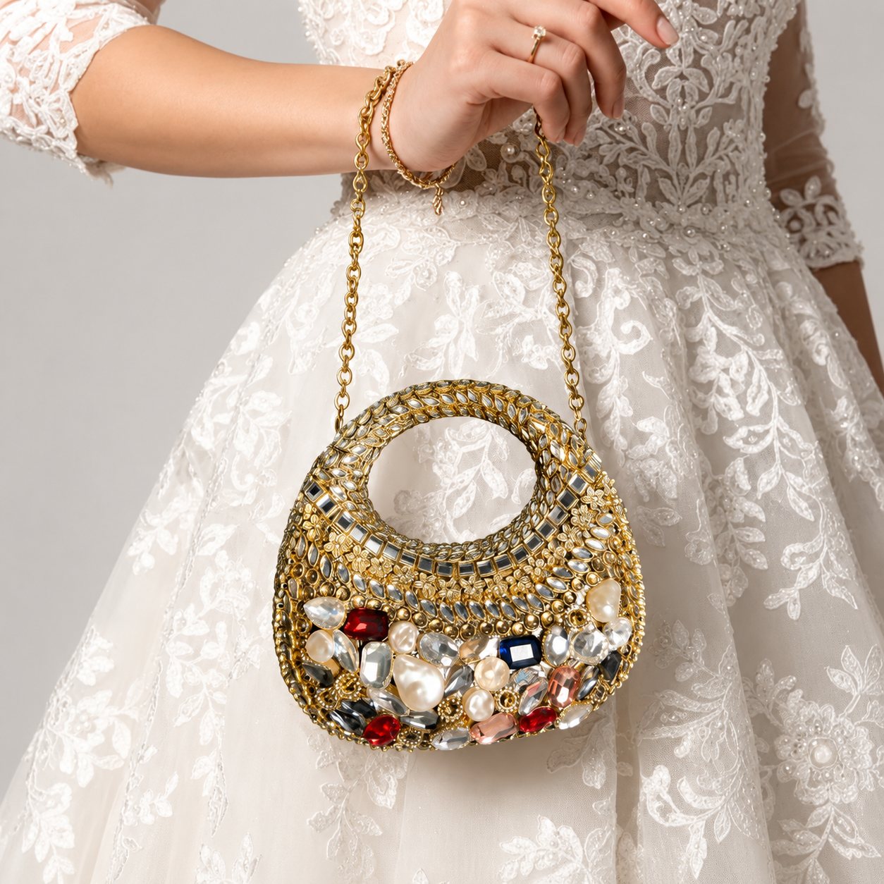 The Enchanted Garden Clutch – Antique Handcrafted Evening Bag