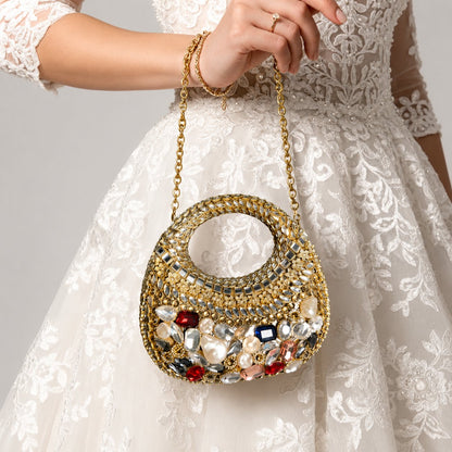 The Enchanted Garden Clutch – Antique Handcrafted Evening Bag