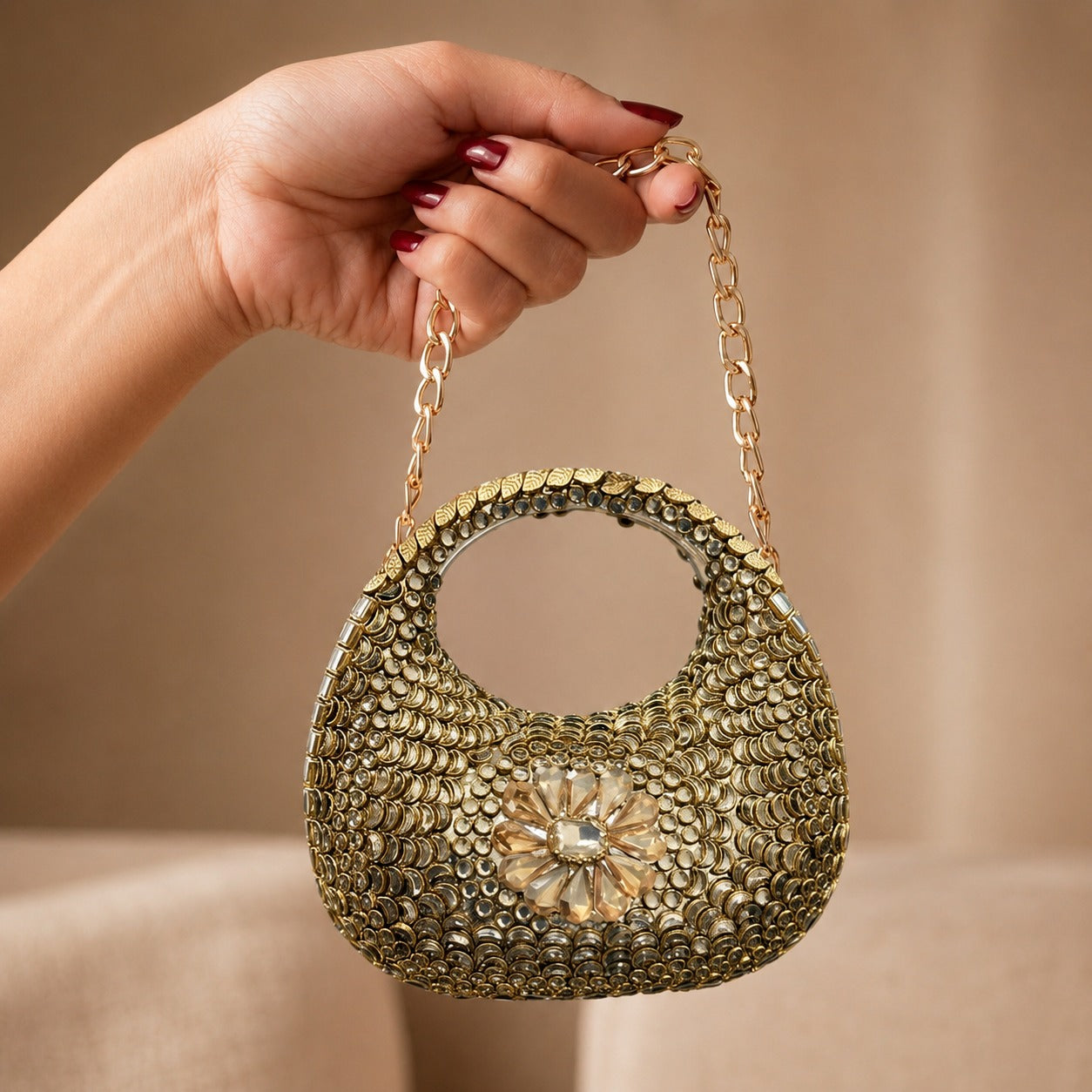 The Heirlooms – Bridal Evening Bag with Chain
