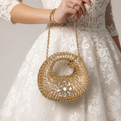 Abstract Opulence Clutch – Antique Handcrafted Evening Bag