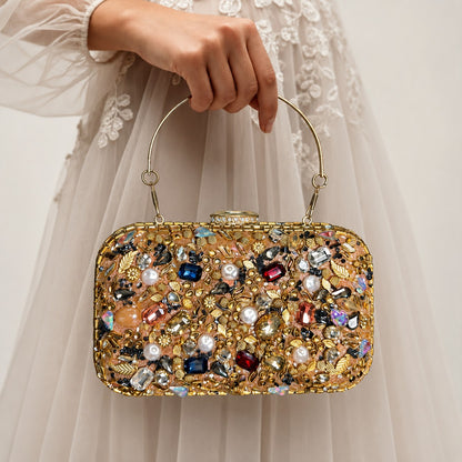 Ophelia Baroque Clutch – Bridal Evening Bag with Handle